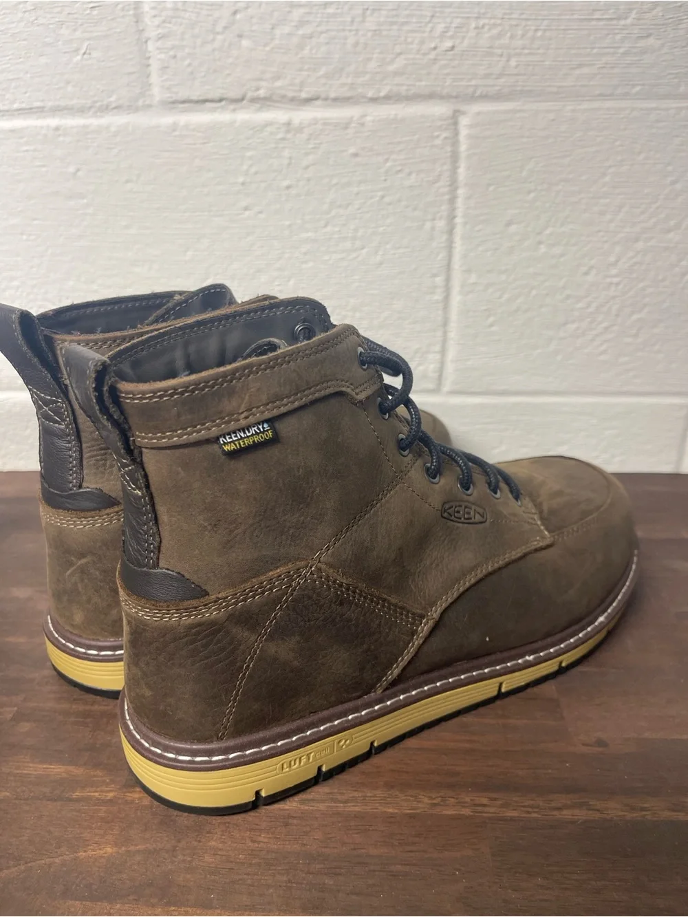 KEEN Utility San Jose 6” Waterproof Work Boots Men 10.5D Brown Soft Toe Leather